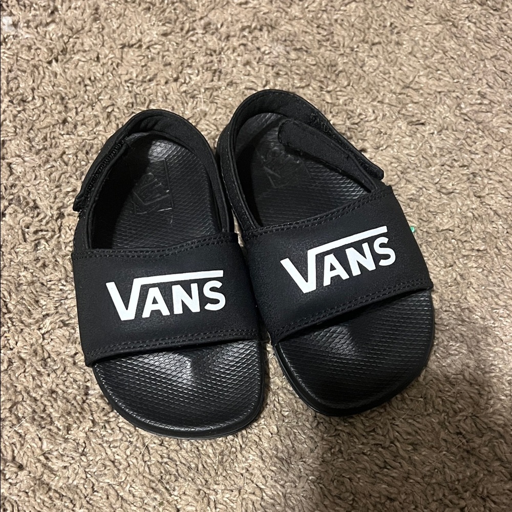 Vans Kids Black Slide Sandals